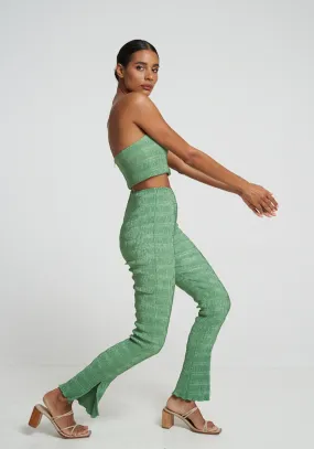 LA CIGARETTE PANT SEA GREEN