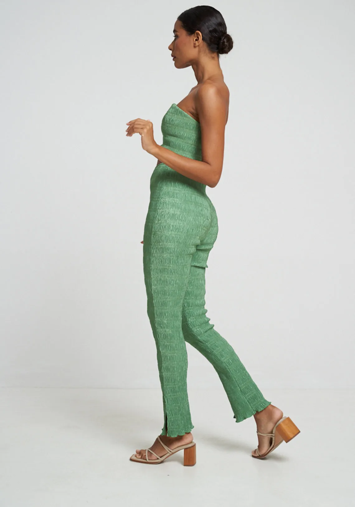 LA CIGARETTE PANT SEA GREEN