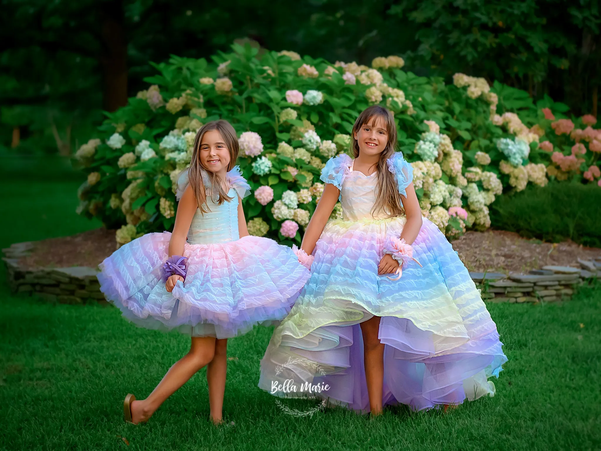 LEILA "Ruffled Rainbow" -   Petal Dress ( 6 Year - Petite 7 Year)
