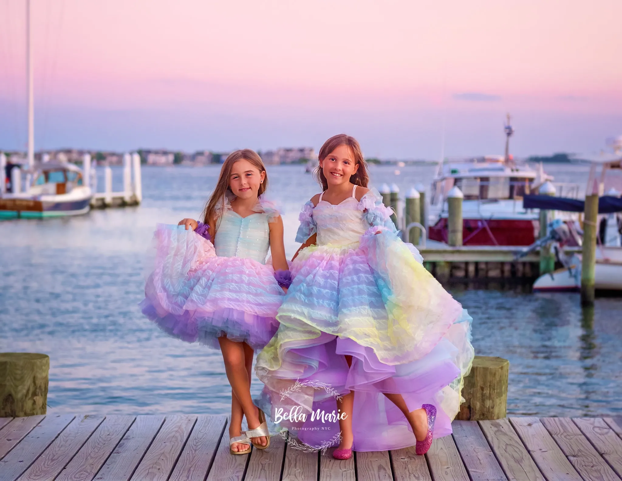 LEILA "Ruffled Rainbow" -   Petal Dress ( 6 Year - Petite 7 Year)