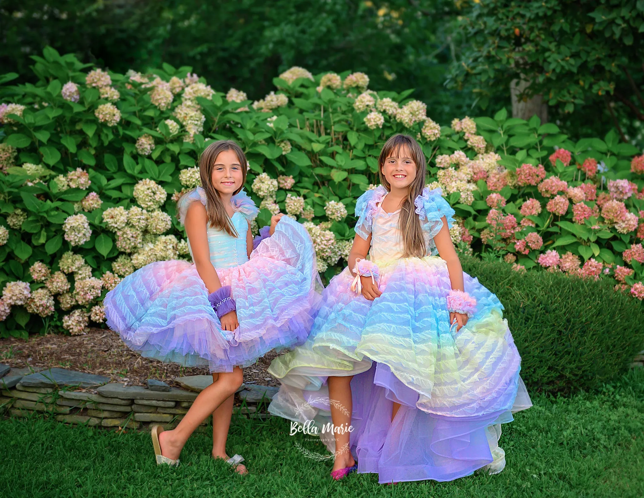 LEILA "Ruffled Rainbow" -   Petal Dress ( 6 Year - Petite 7 Year)