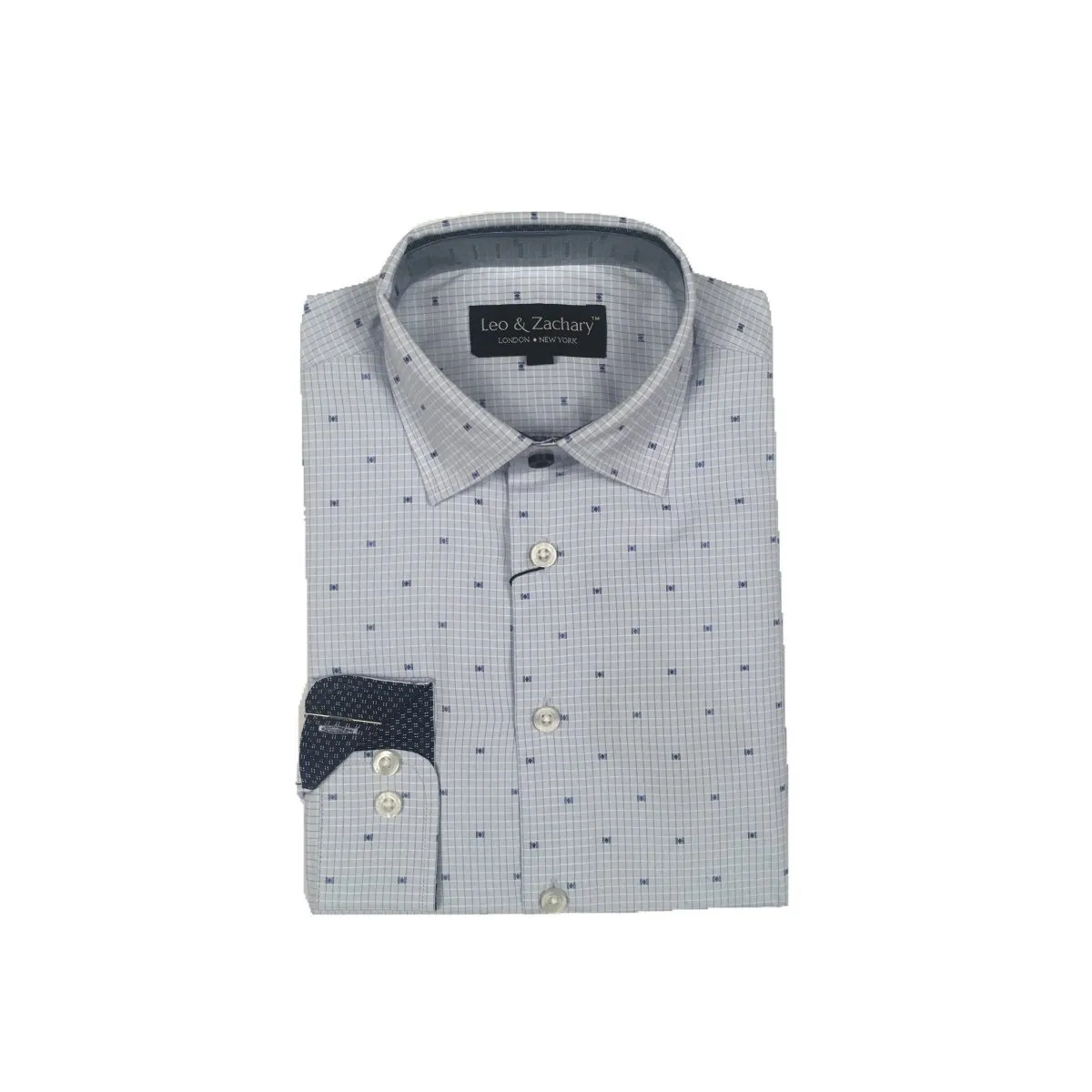 Leo & Zachary Boys Slim Dot Shirt 192 5725