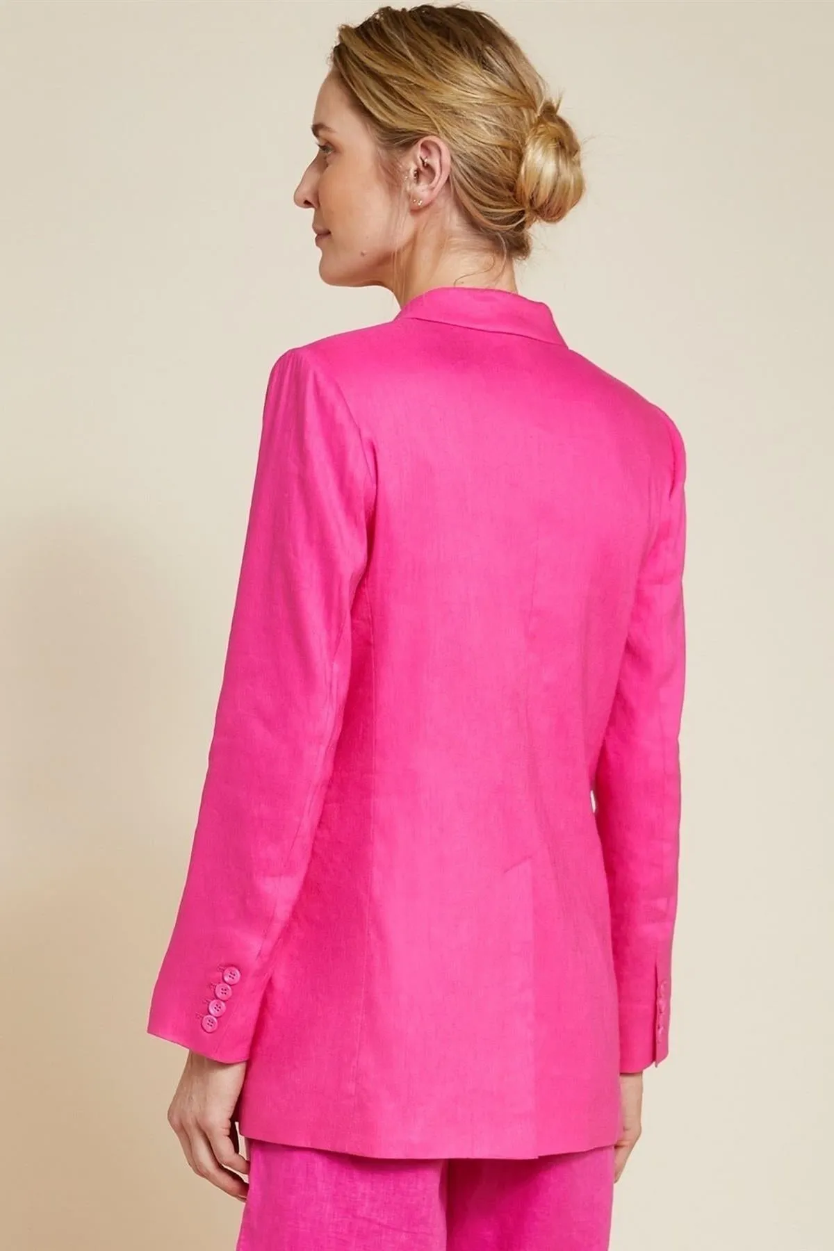 Linen Double-Breasted Blazer