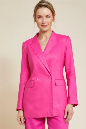 Linen Double-Breasted Blazer
