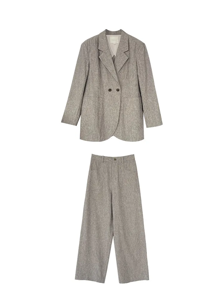 Linen Suit Set & Casual Blazer