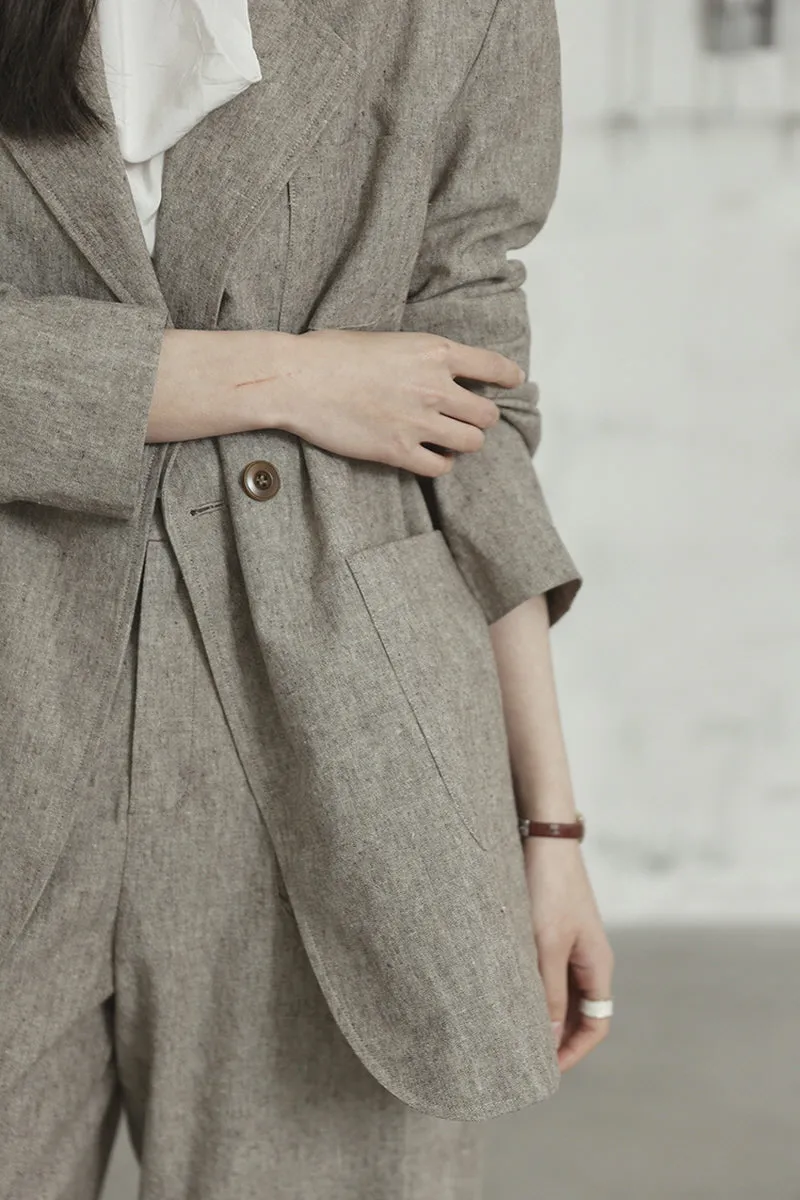 Linen Suit Set & Casual Blazer