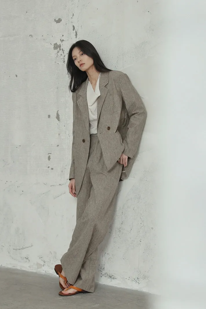 Linen Suit Set & Casual Blazer