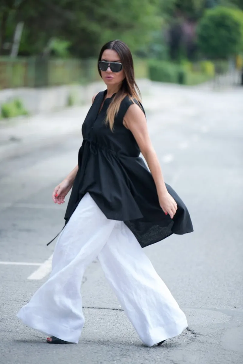 Linen Wide Pants PAMELA