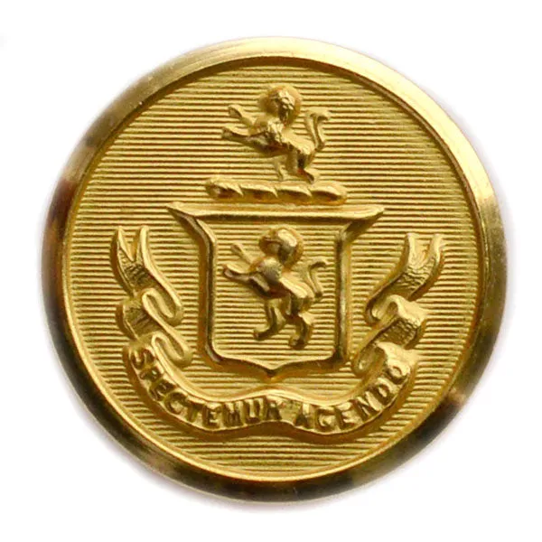 Lion Salient Brass Blazer Button (Made in USA by Waterbury)