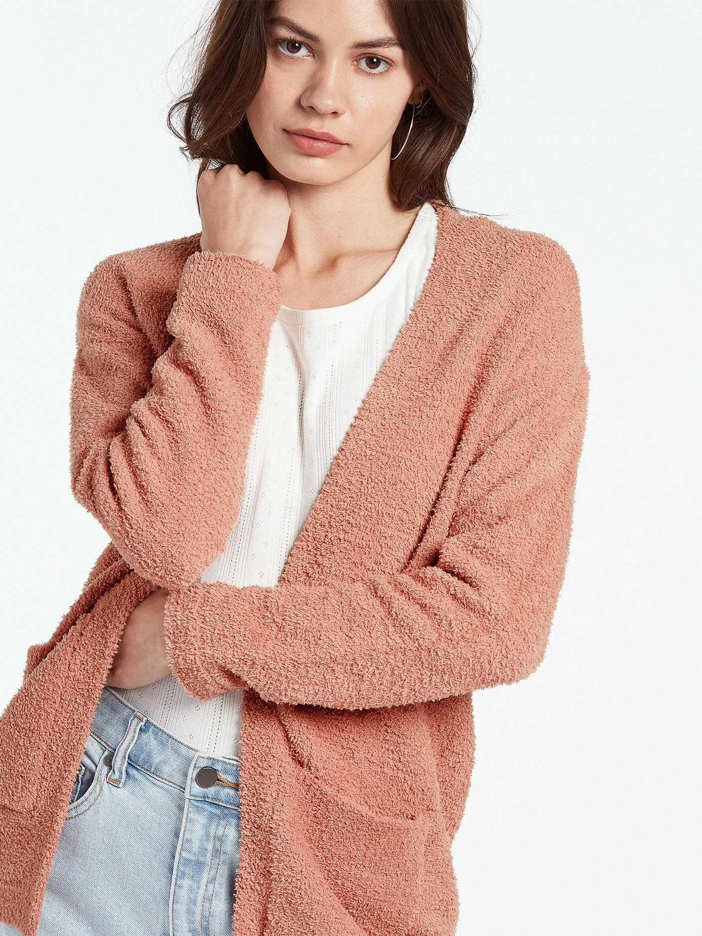 Lived In Lounge Cardigan - Light Mauve