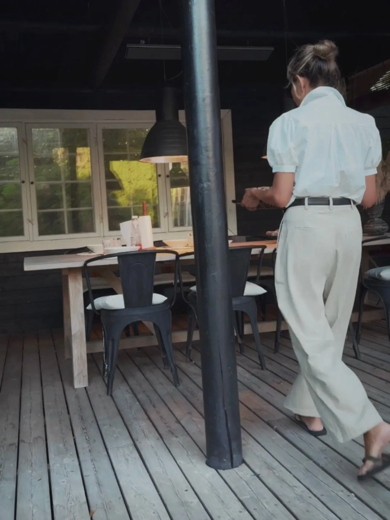 LOOSE CHINO WITH BELT - LIGHT SAND