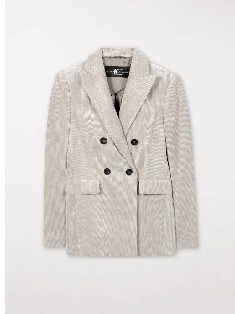 Luisa Cerano Corduroy Blazer Stone