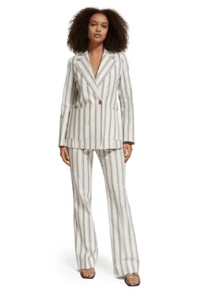 LUREX LINEN BLEND BLAZER STRIPE