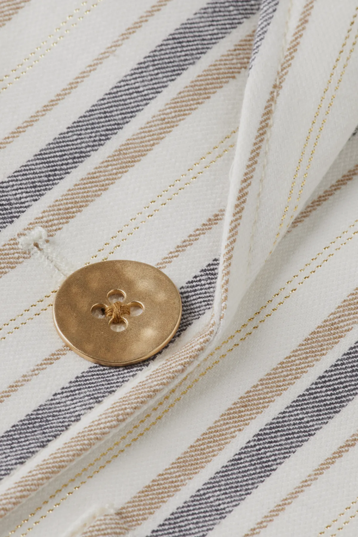 LUREX LINEN BLEND BLAZER STRIPE
