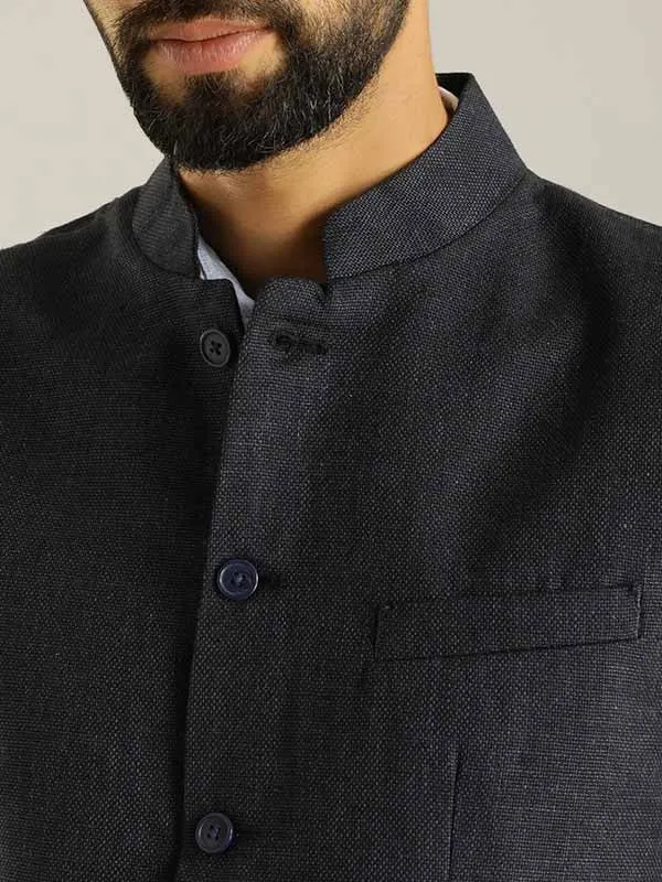 Men Sleeveless Solid Casual Blazer
