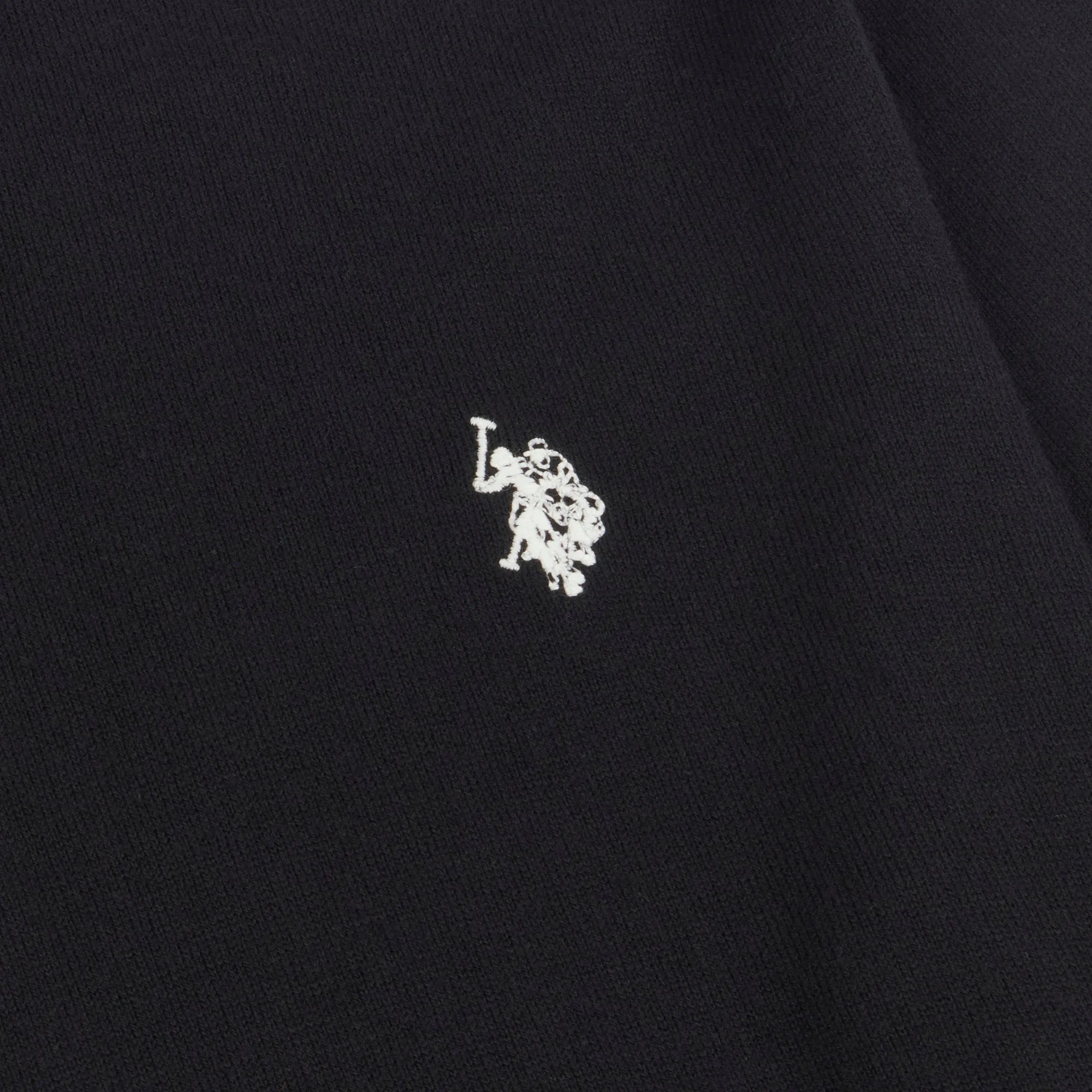 Mens Cotton Crewneck in Black Bright White DHM