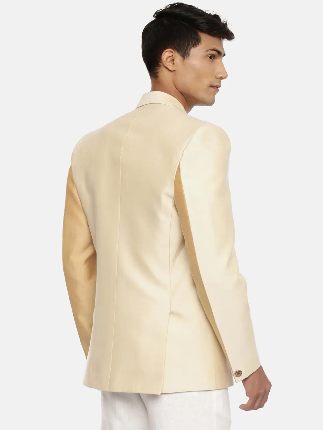 Men's Gold and Beige Formal Jacket  - MMJ083