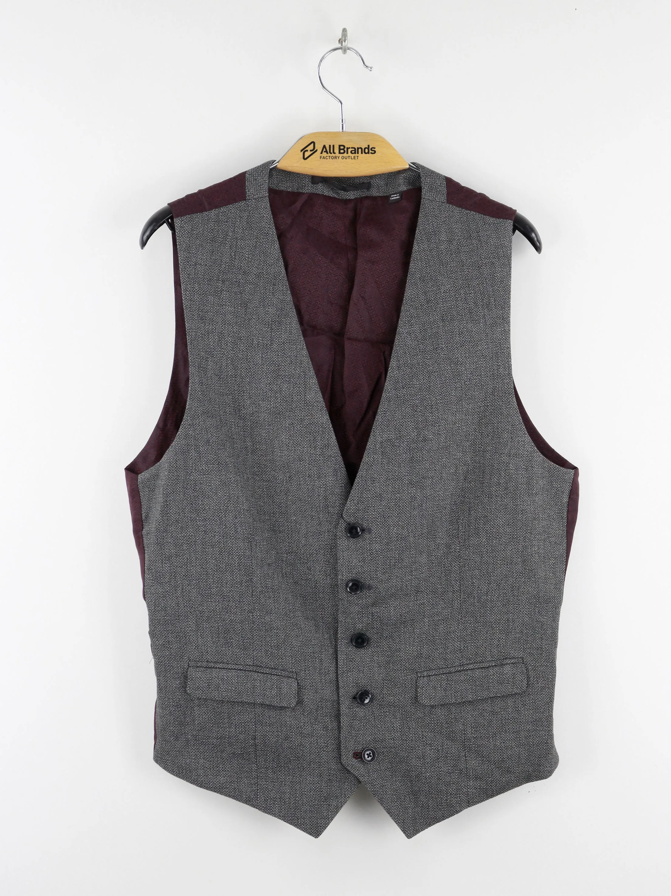 Men's Graphic Inside Texutred Vests,Grey