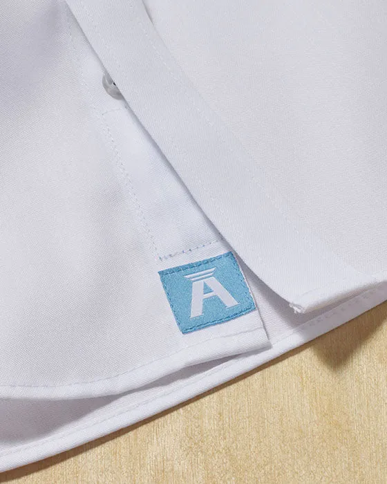 Mens Slim Fit Non Iron Cotton Pinpoint Button Cuff Dress Shirt - No Pocket