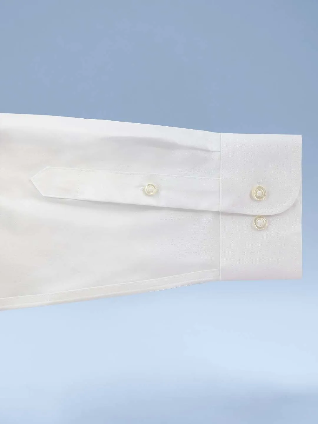 Mens Slim Fit Non Iron Cotton Pinpoint Button Cuff Dress Shirt - No Pocket