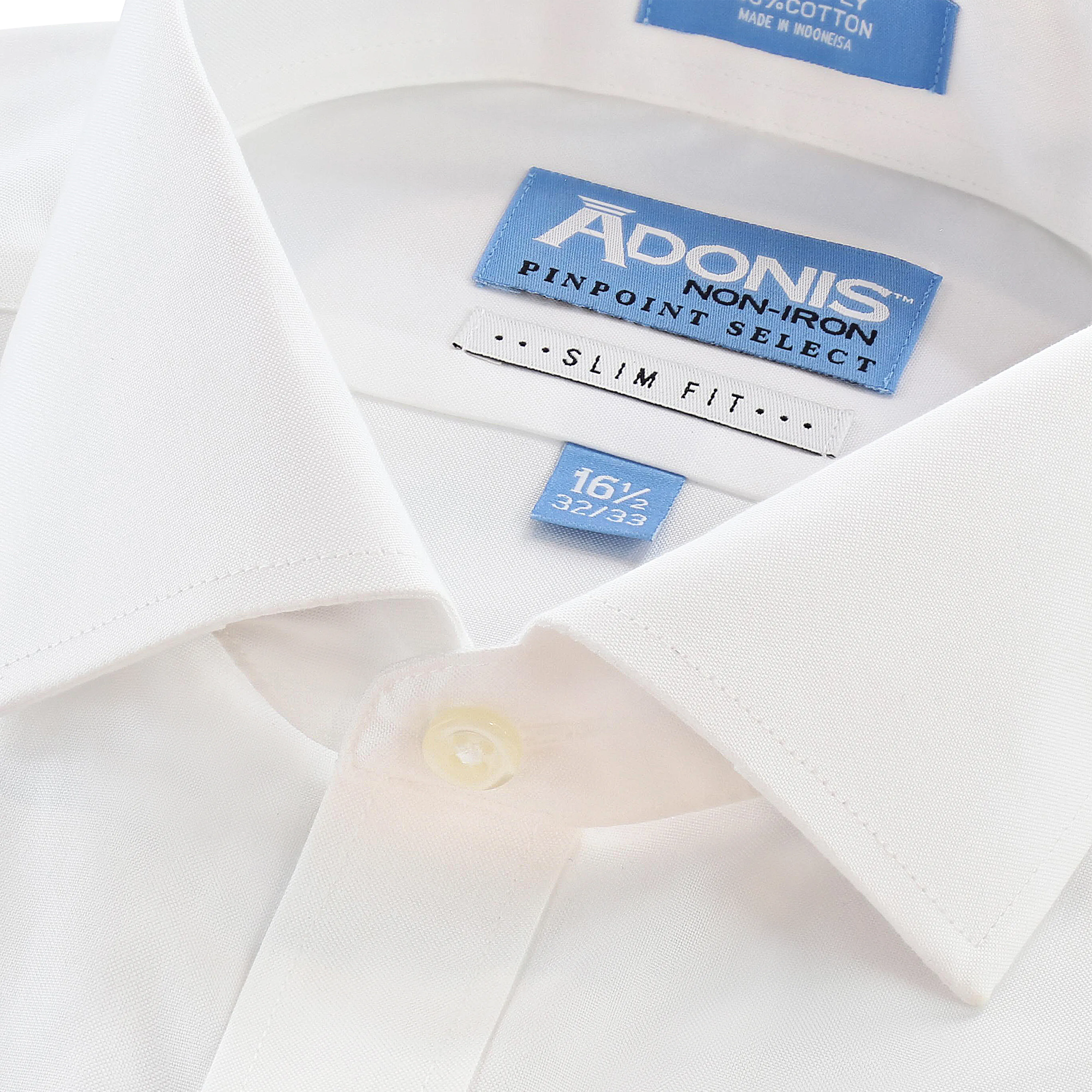 Mens Slim Fit Non Iron Cotton Pinpoint Button Cuff Dress Shirt - No Pocket
