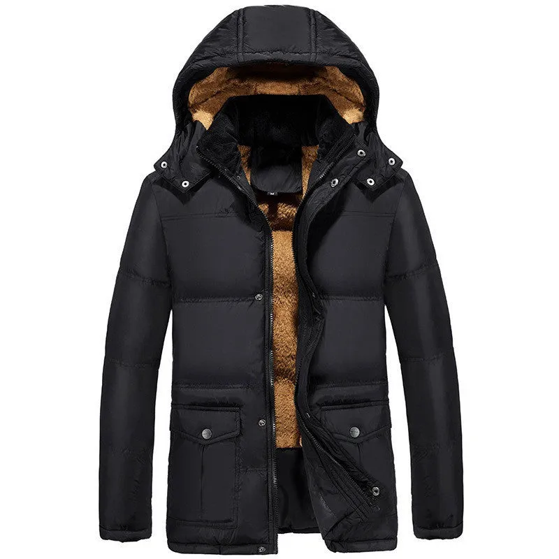 Men's Winter Plus Velvet Padded Jacket - Warm & Stylish Outerwear