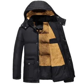 Men's Winter Plus Velvet Padded Jacket - Warm & Stylish Outerwear