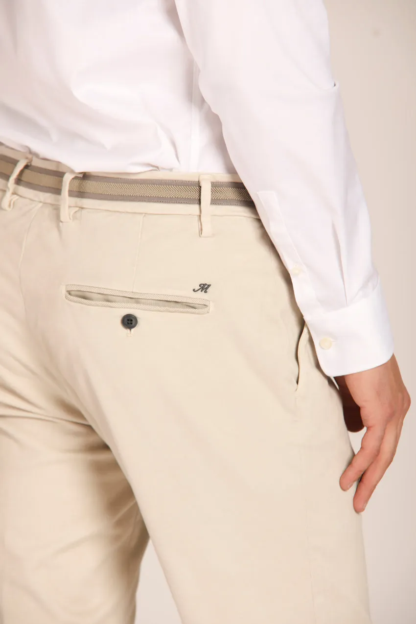 Milano Flex pantalone chino uomo in gabardina stretch extra slim fit