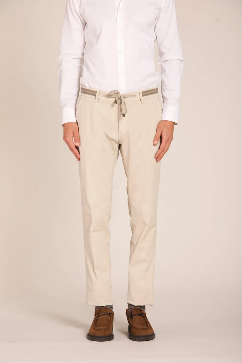 Milano Flex pantalone chino uomo in gabardina stretch extra slim fit