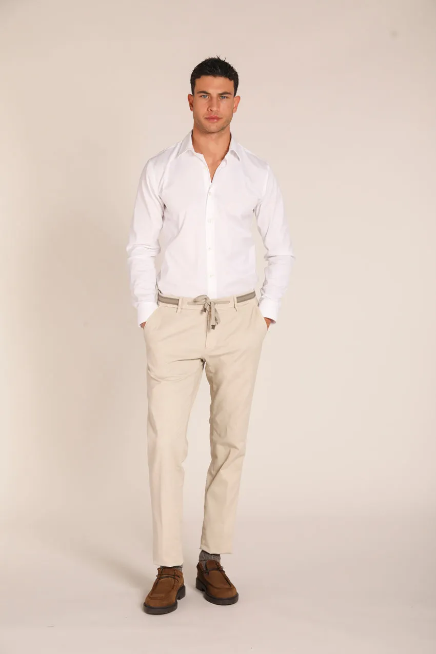 Milano Flex pantalone chino uomo in gabardina stretch extra slim fit