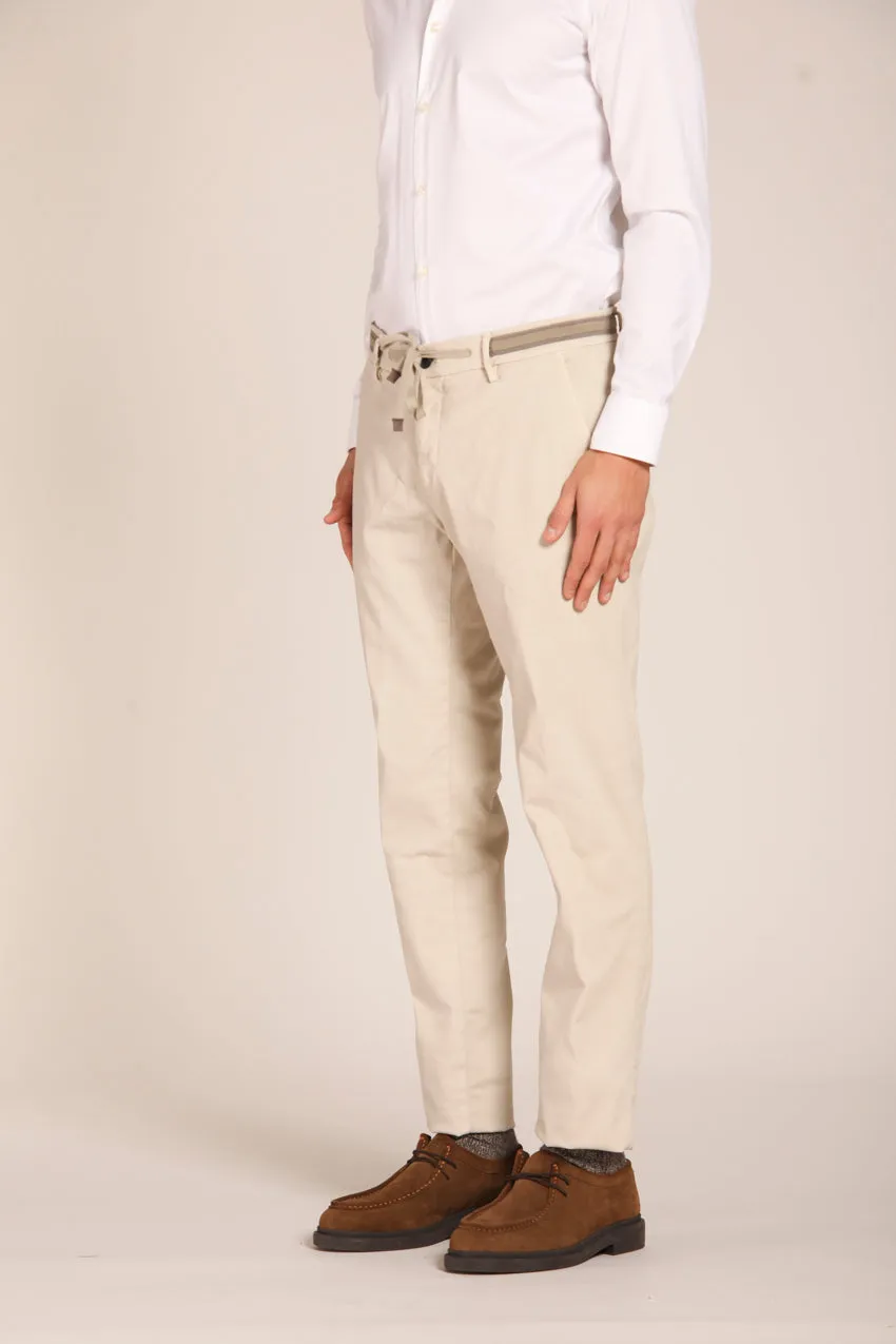 Milano Flex pantalone chino uomo in gabardina stretch extra slim fit
