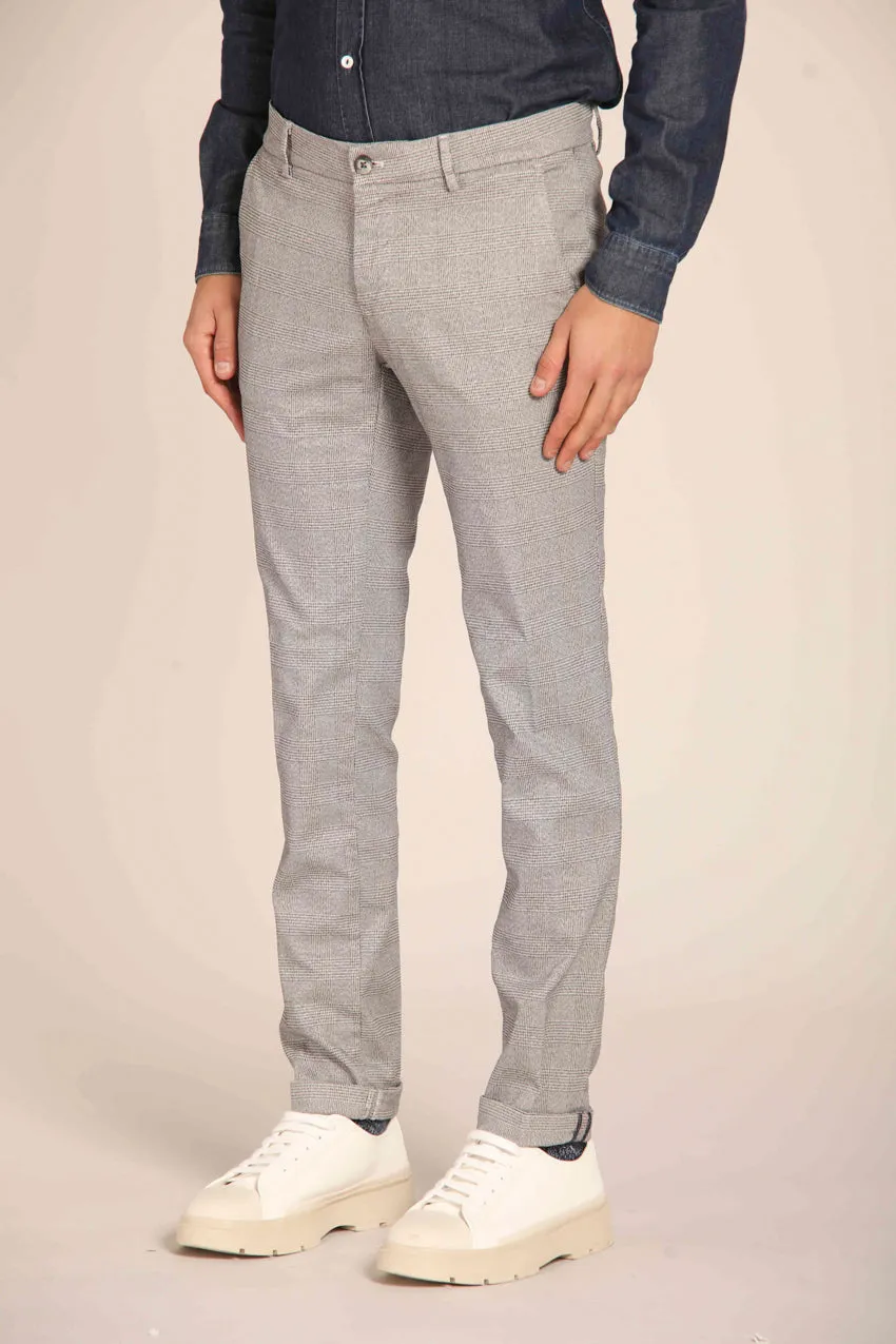 Milano pantalone chino uomo fantasia galles sfumato extra slim fit