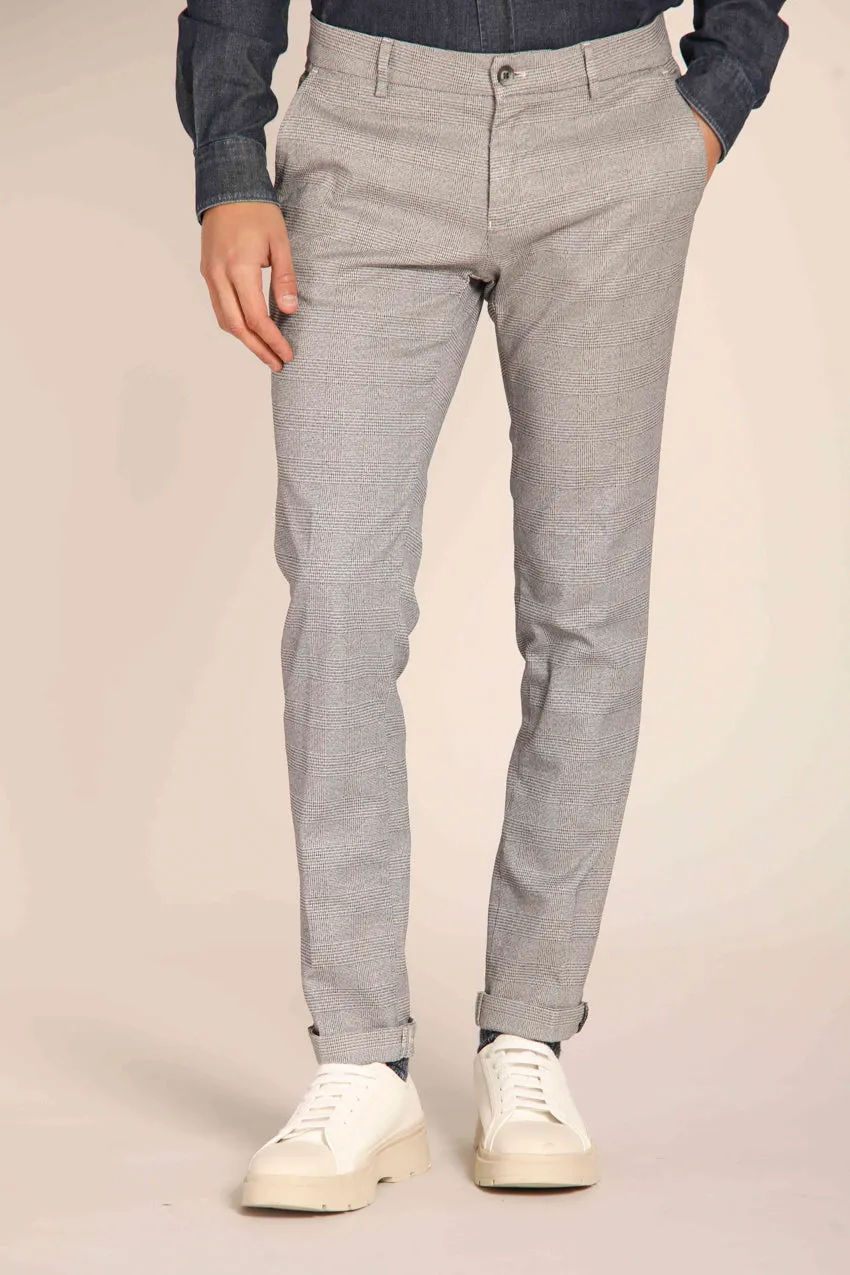 Milano pantalone chino uomo fantasia galles sfumato extra slim fit