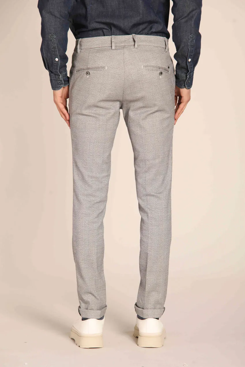 Milano pantalone chino uomo fantasia galles sfumato extra slim fit