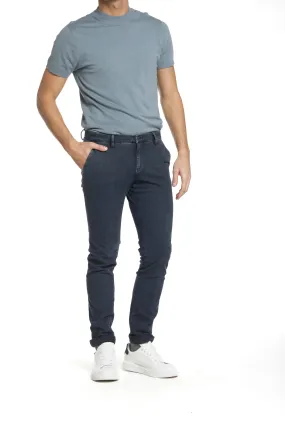 Milano Style Essential pantalone chino uomo in gabardina modal stretch extra slim Special Washing