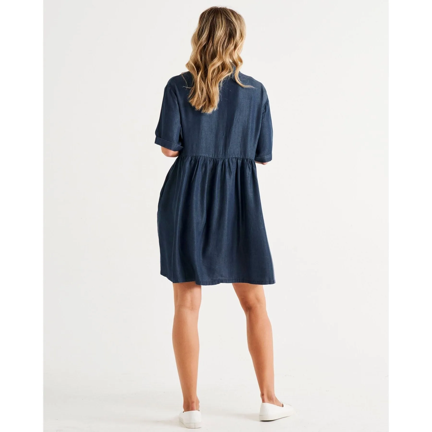 Miley Lyocell Shirt Dress - Blue Haze