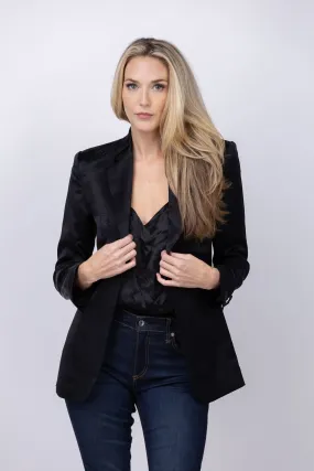 Misa Lauren Blazer in Black Jacquard