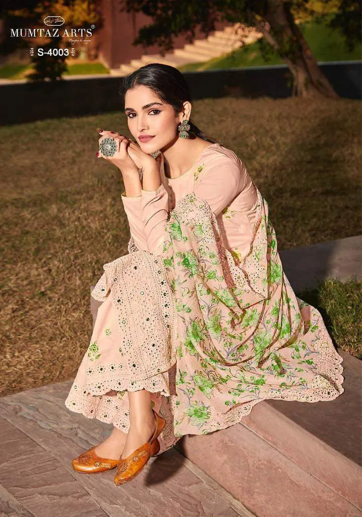 Mumtaz Arts Unstitched Pure Lawn Salwar Suit Material