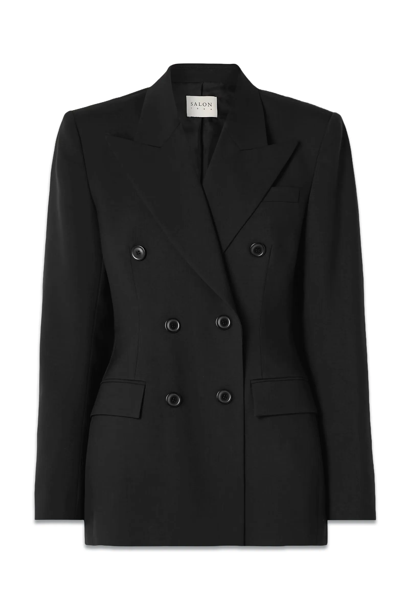   NET SUSTAIN Milles Double-breasted Grain De Poudre Wool Blazer