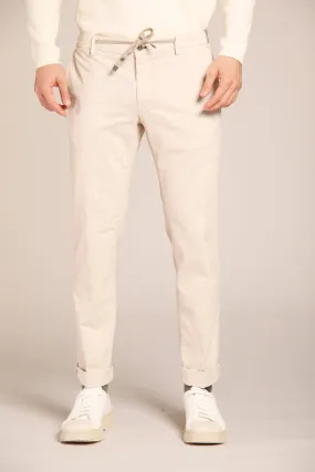 New York Elax pantalone chino jogger uomo in gabardina stretch regular fit