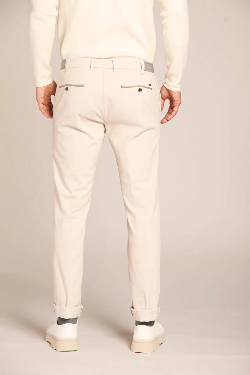 New York Elax pantalone chino jogger uomo in gabardina stretch regular fit