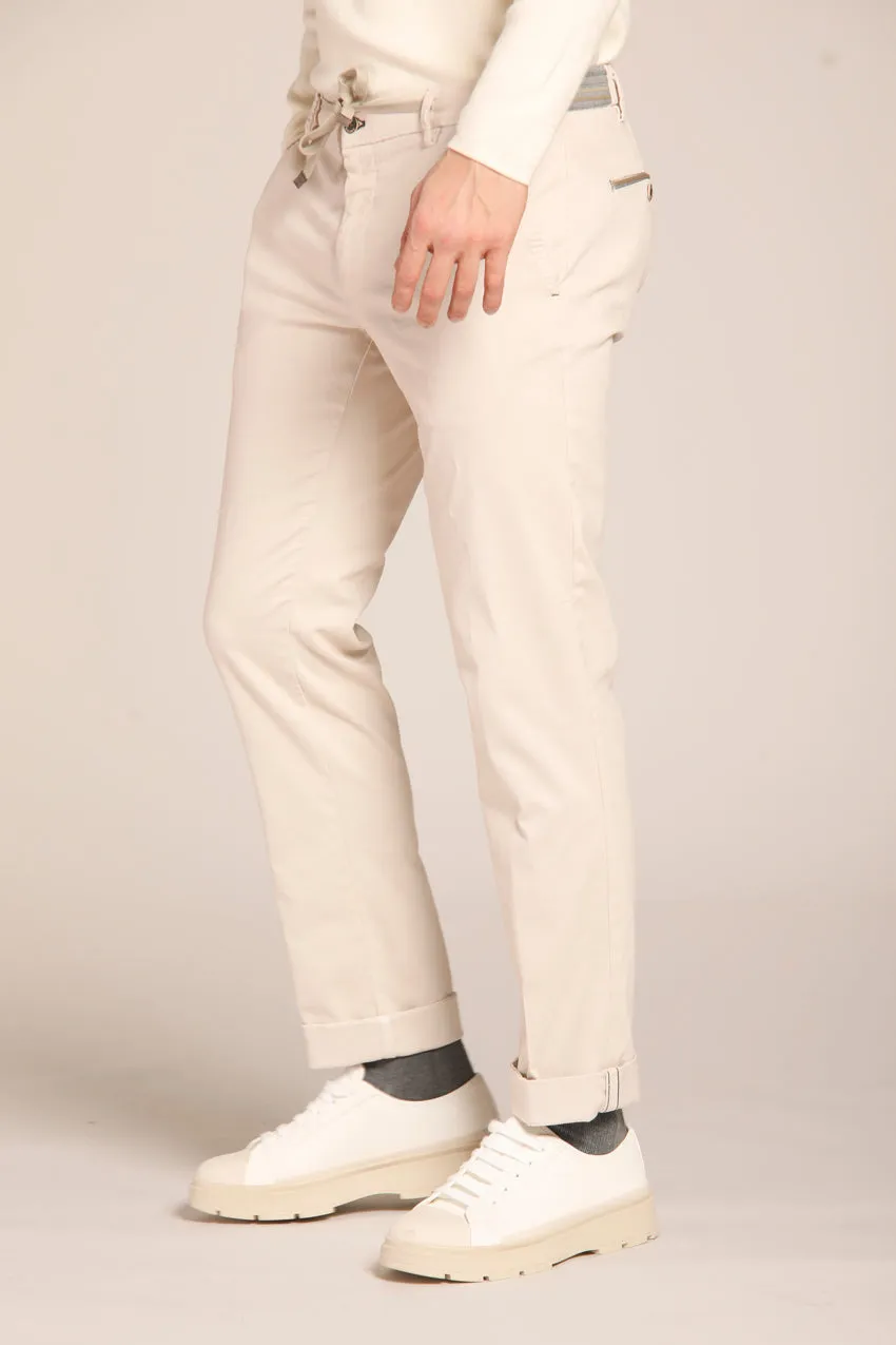 New York Elax pantalone chino jogger uomo in gabardina stretch regular fit