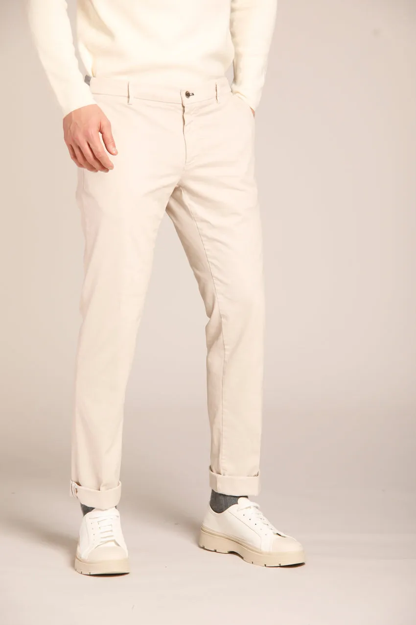 New York Elax pantalone chino jogger uomo in gabardina stretch regular fit