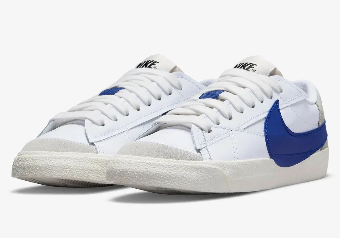 Nike Blazer Low 77 Jumbo DQ8768-100 Men's White Old Royal Running Shoes C855