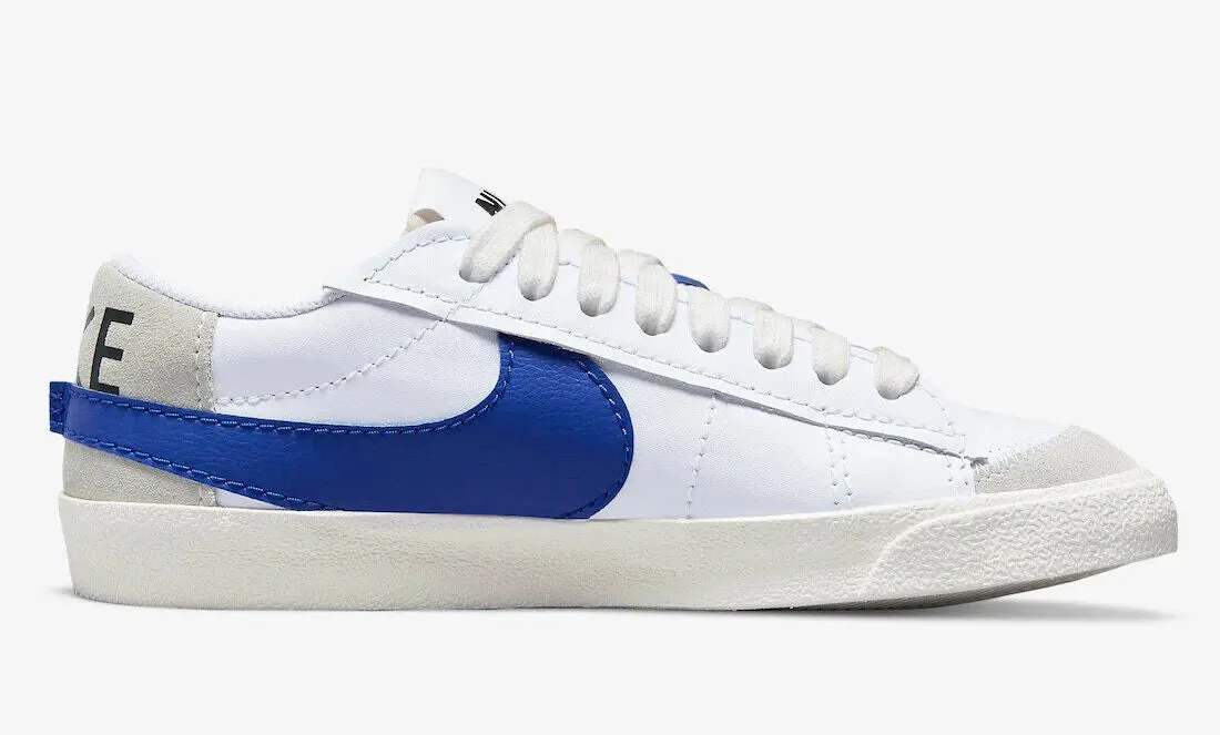 Nike Blazer Low 77 Jumbo DQ8768-100 Men's White Old Royal Running Shoes C855