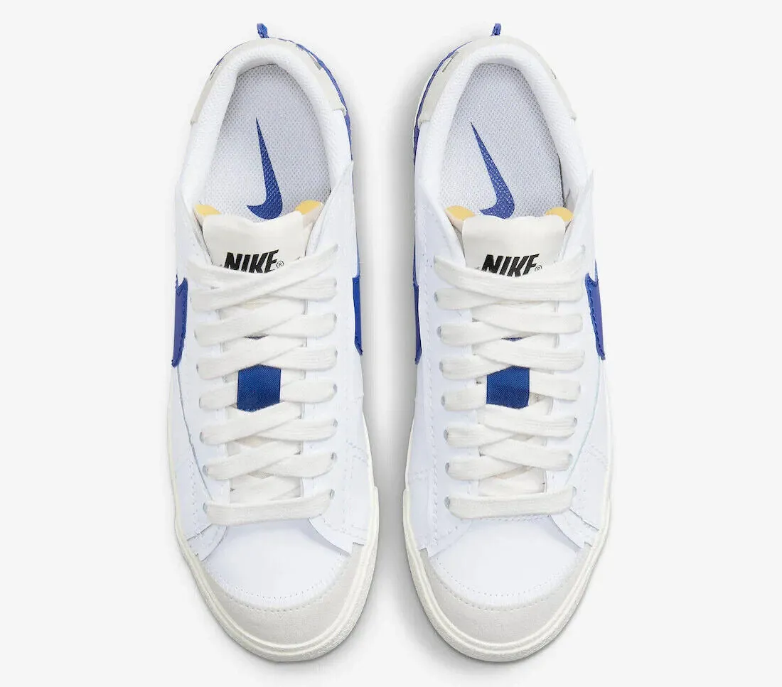 Nike Blazer Low 77 Jumbo DQ8768-100 Men's White Old Royal Running Shoes C855
