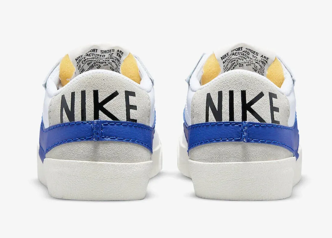 Nike Blazer Low 77 Jumbo DQ8768-100 Men's White Old Royal Running Shoes C855