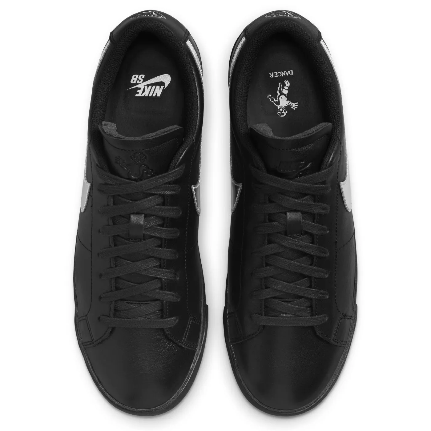 Nike SB Zoom Blazer Low x Dancer Skateboards - Black / Metallic Silver - Black