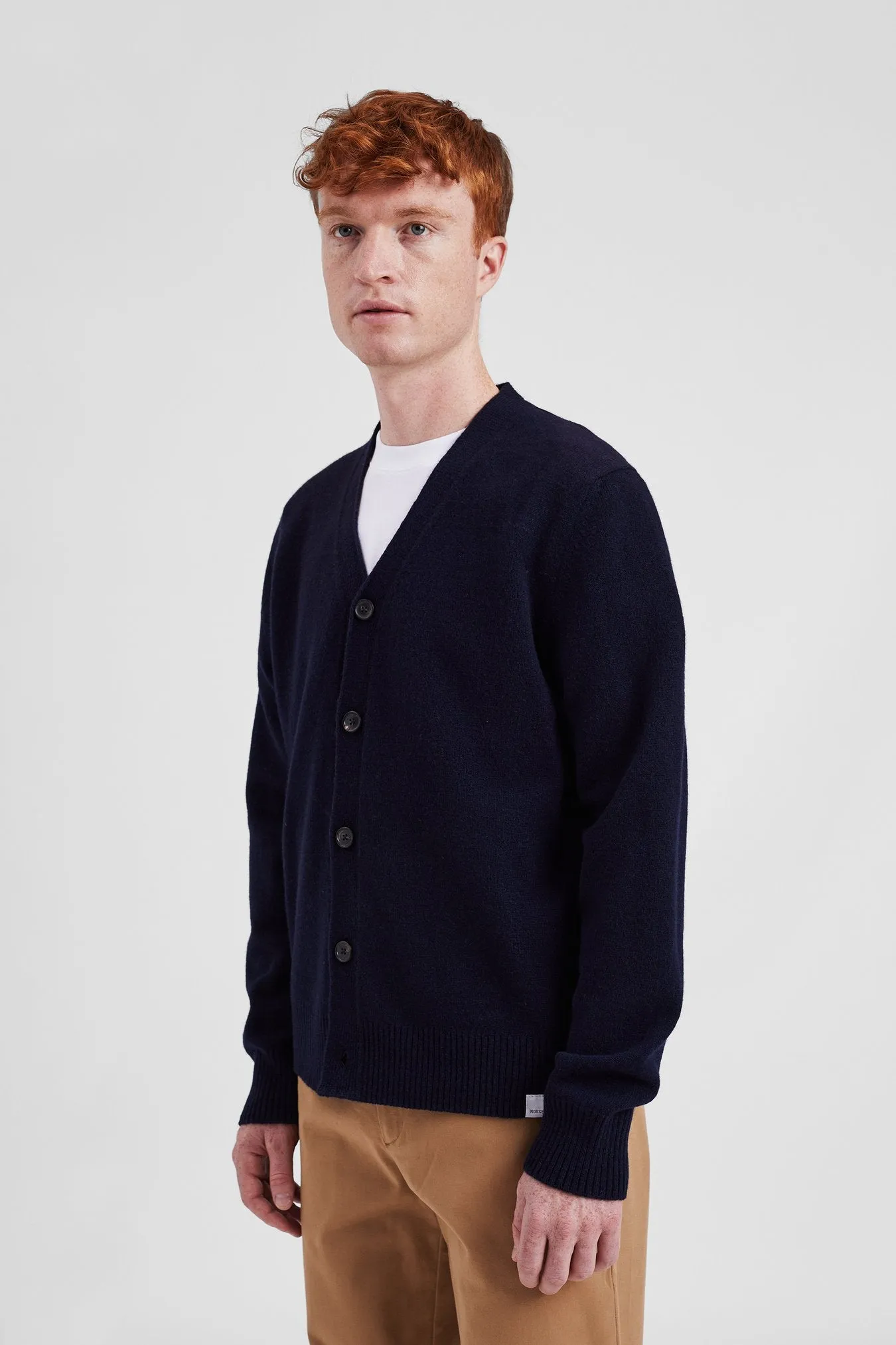 Norse Standard Merino Lambswool Cardigan - Dark Navy