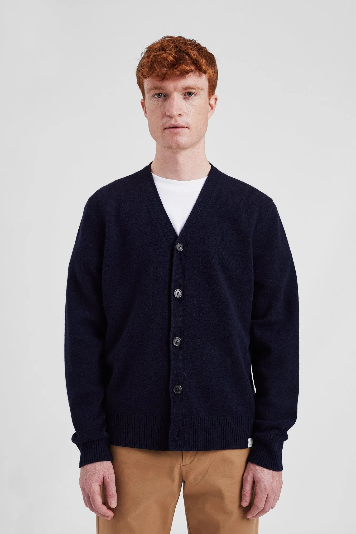 Norse Standard Merino Lambswool Cardigan - Dark Navy